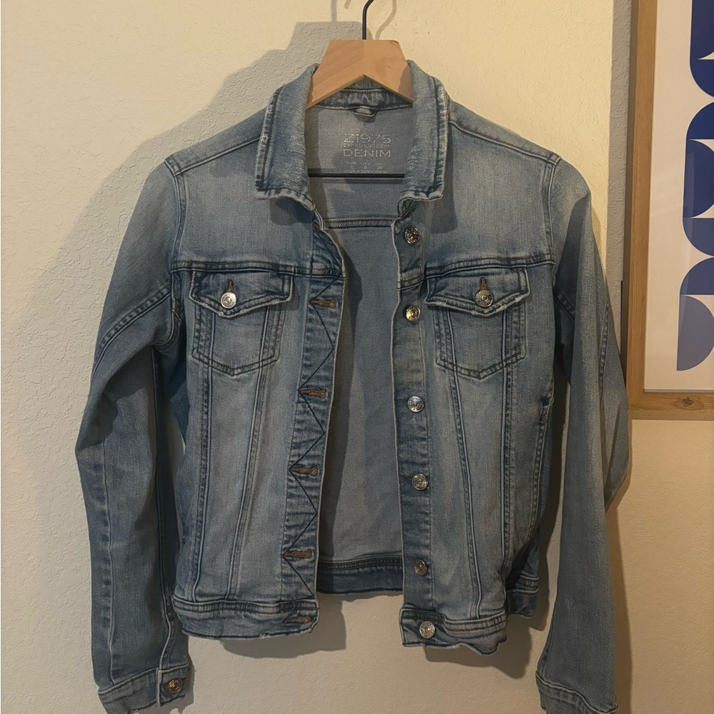 ZARA DENIM Jacket with stretch